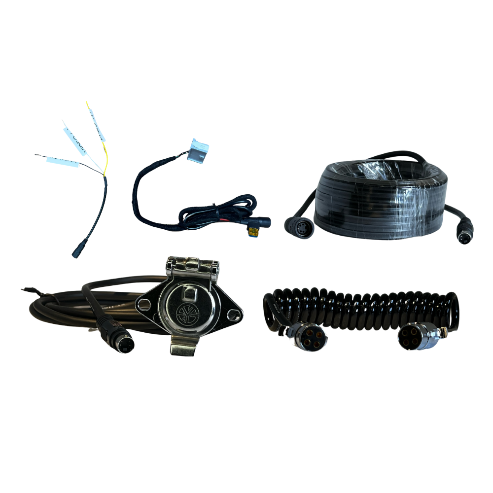 BYK: hardwire cable, cluster plug, 7m ext, 2mWOZA, curly cord
