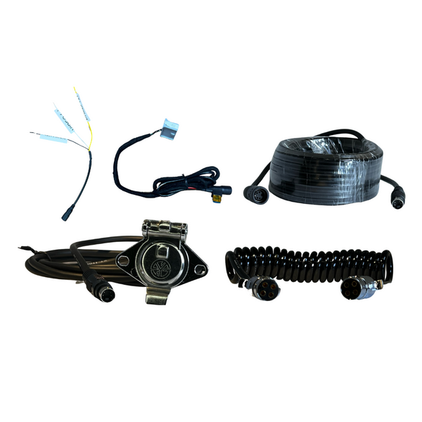 BYK: hardwire cable, cluster plug, 7m ext, 2mWOZA, curly cord