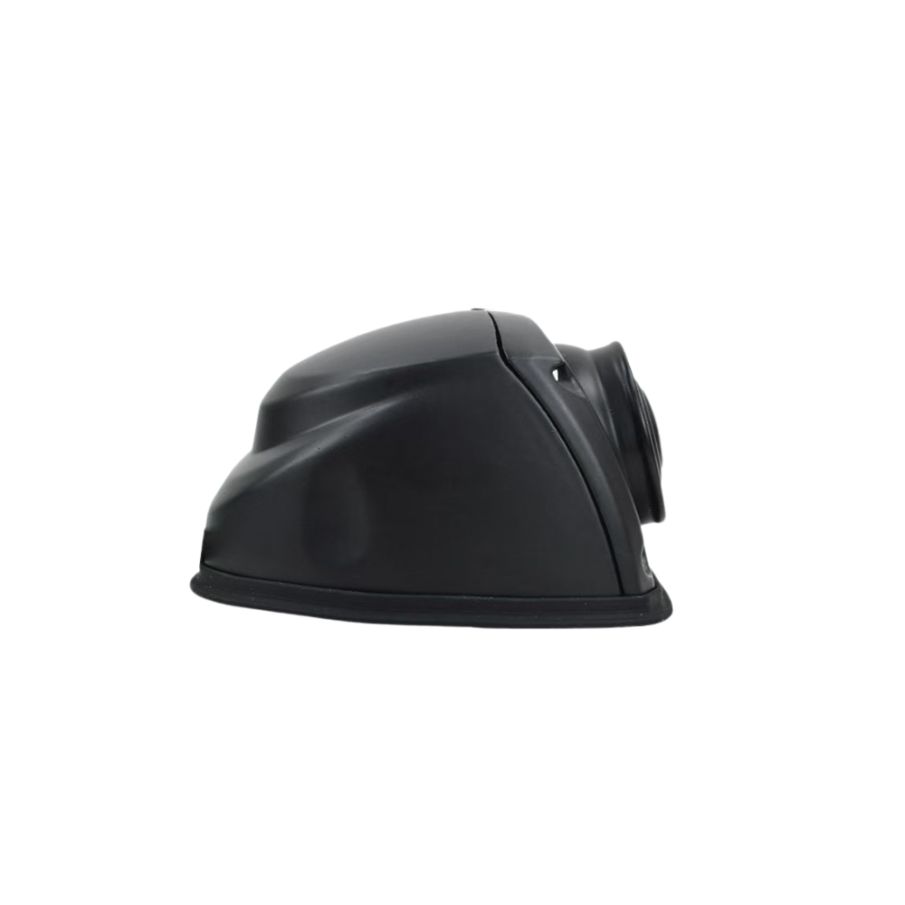 Front-facing lens of Polaris hi resolution caravan side camera with 120 degree wide angle lens
